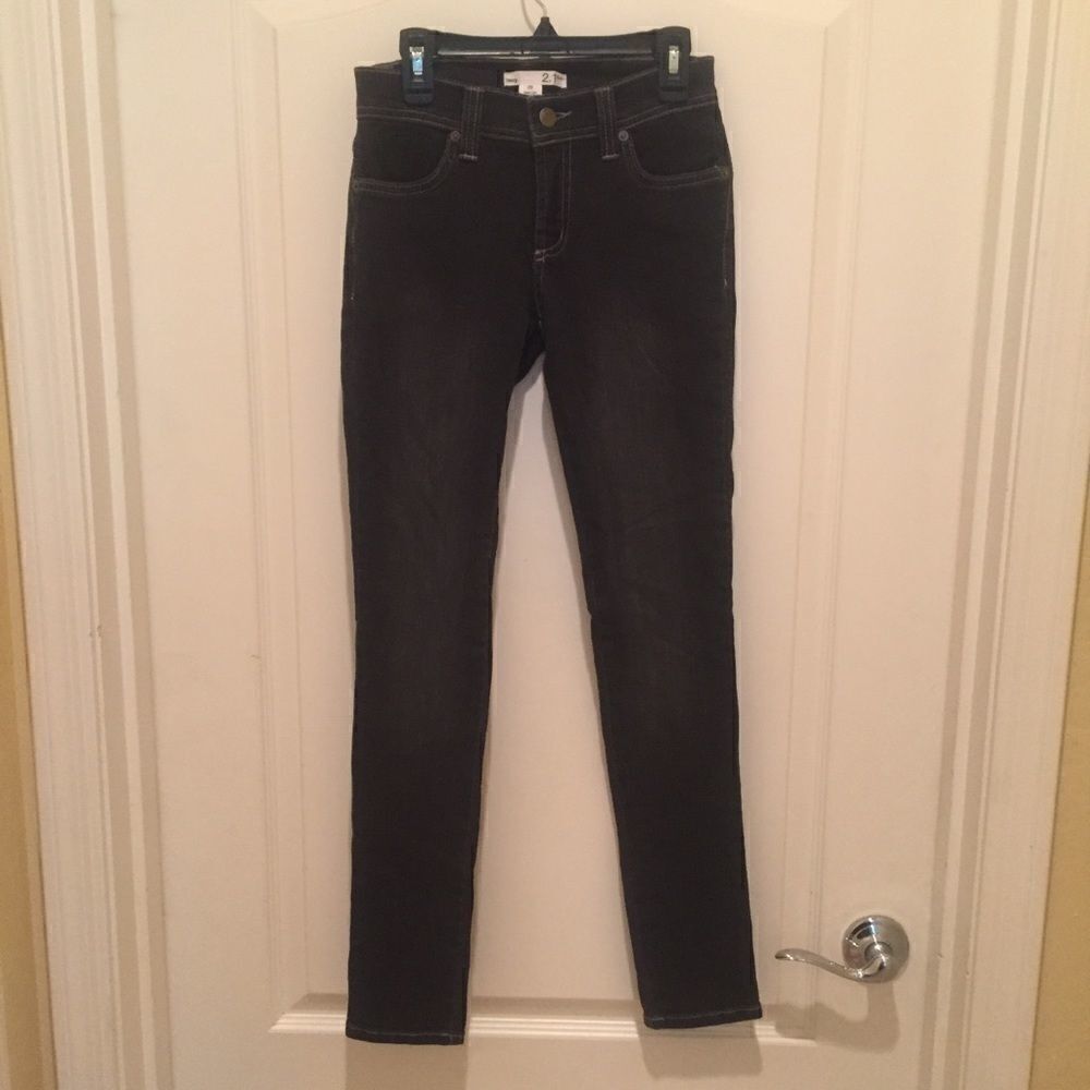 2.1 Denim Dark Gray Skinny Jeans - Picture 3 of 7